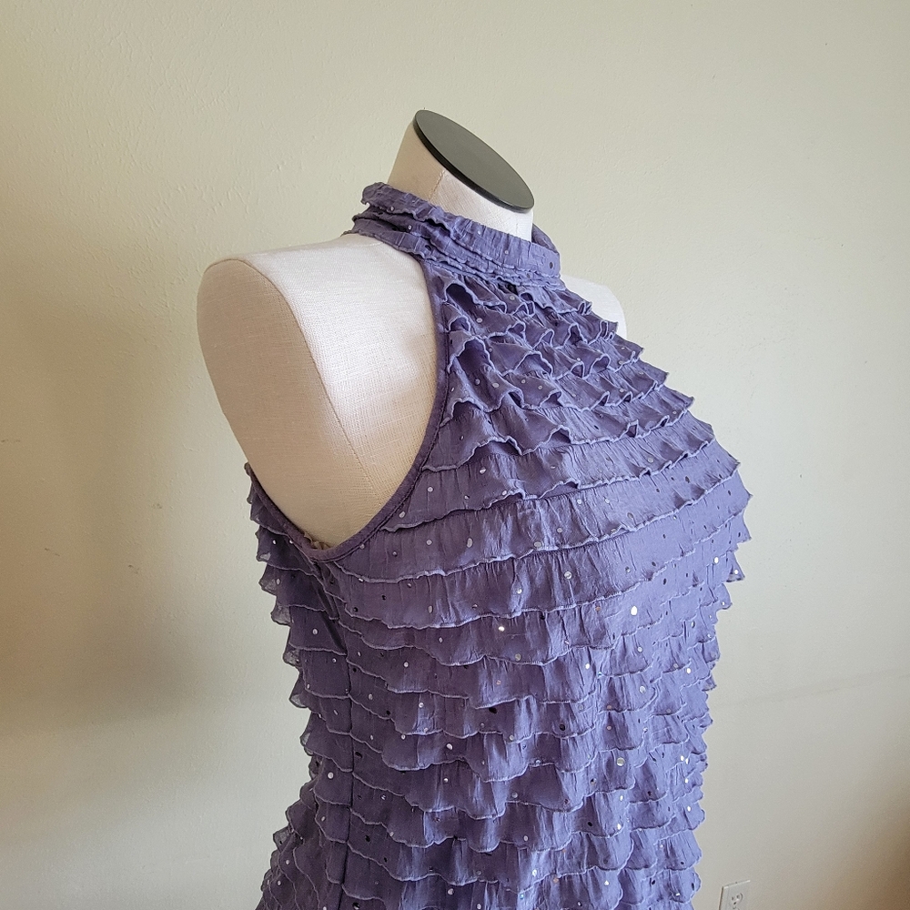 Studio Y Ruffle Sequin Halter Top - Picture 5 of 10